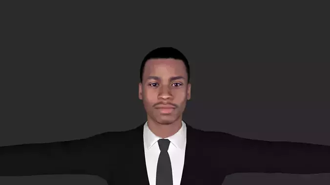 Allen Iverson  Hyper Realistic Full Body Rigged Character 3D model