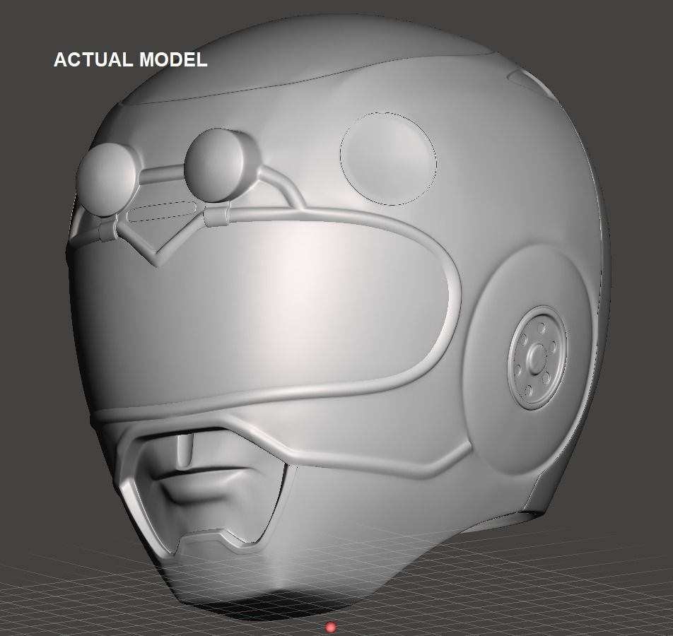 Power Rangers Turbo Pink Ranger helmet  3D print model_4