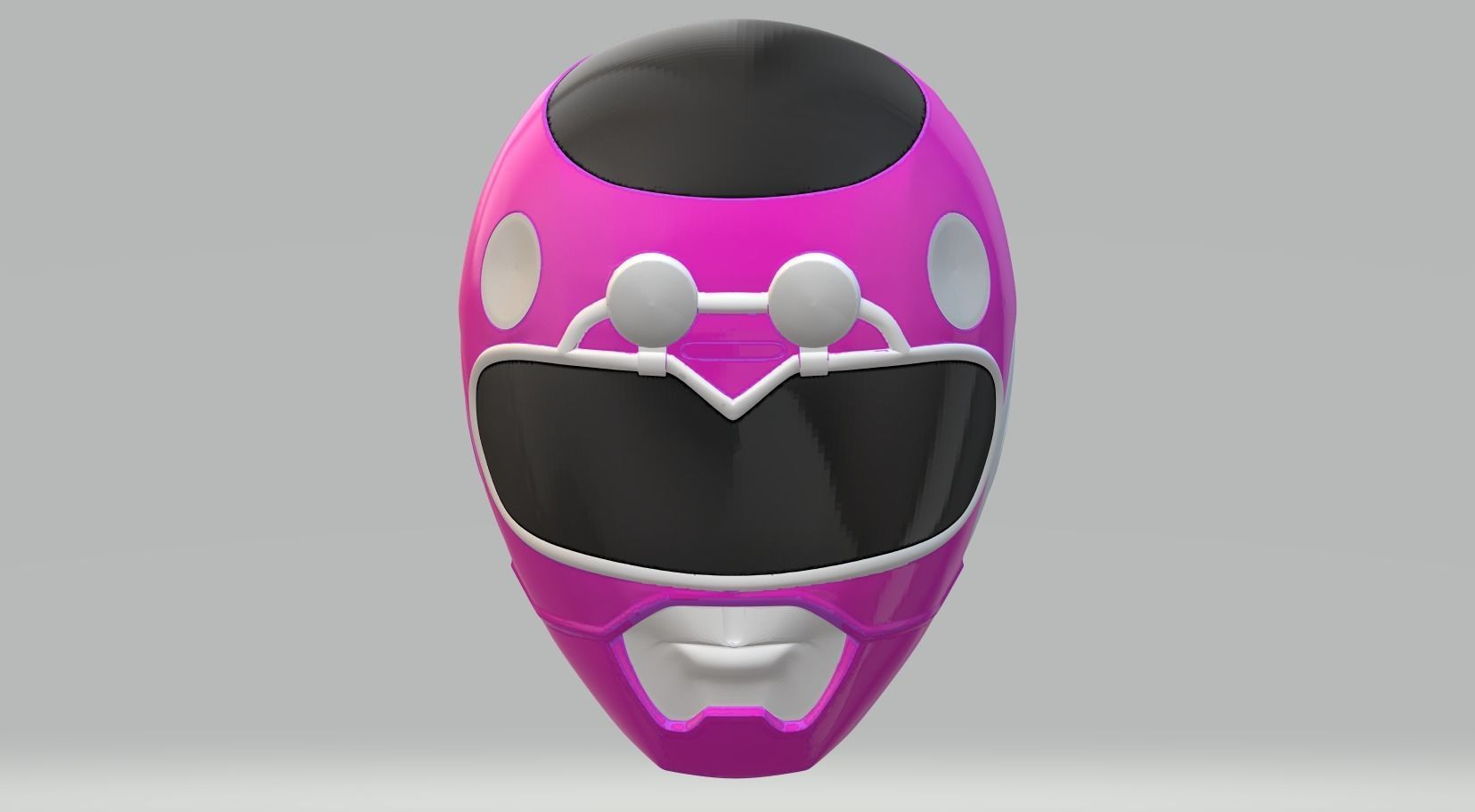 Power Rangers Turbo Pink Ranger helmet  3D print model_2