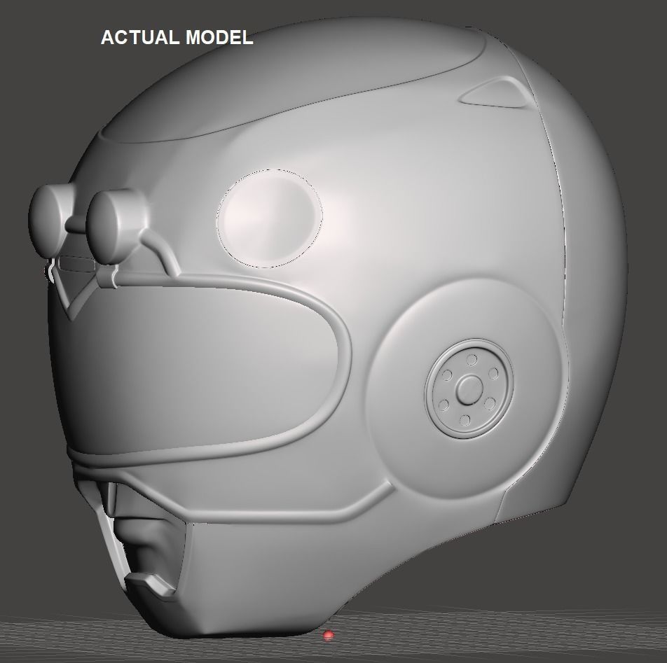 Power Rangers Turbo Pink Ranger helmet  3D print model_6