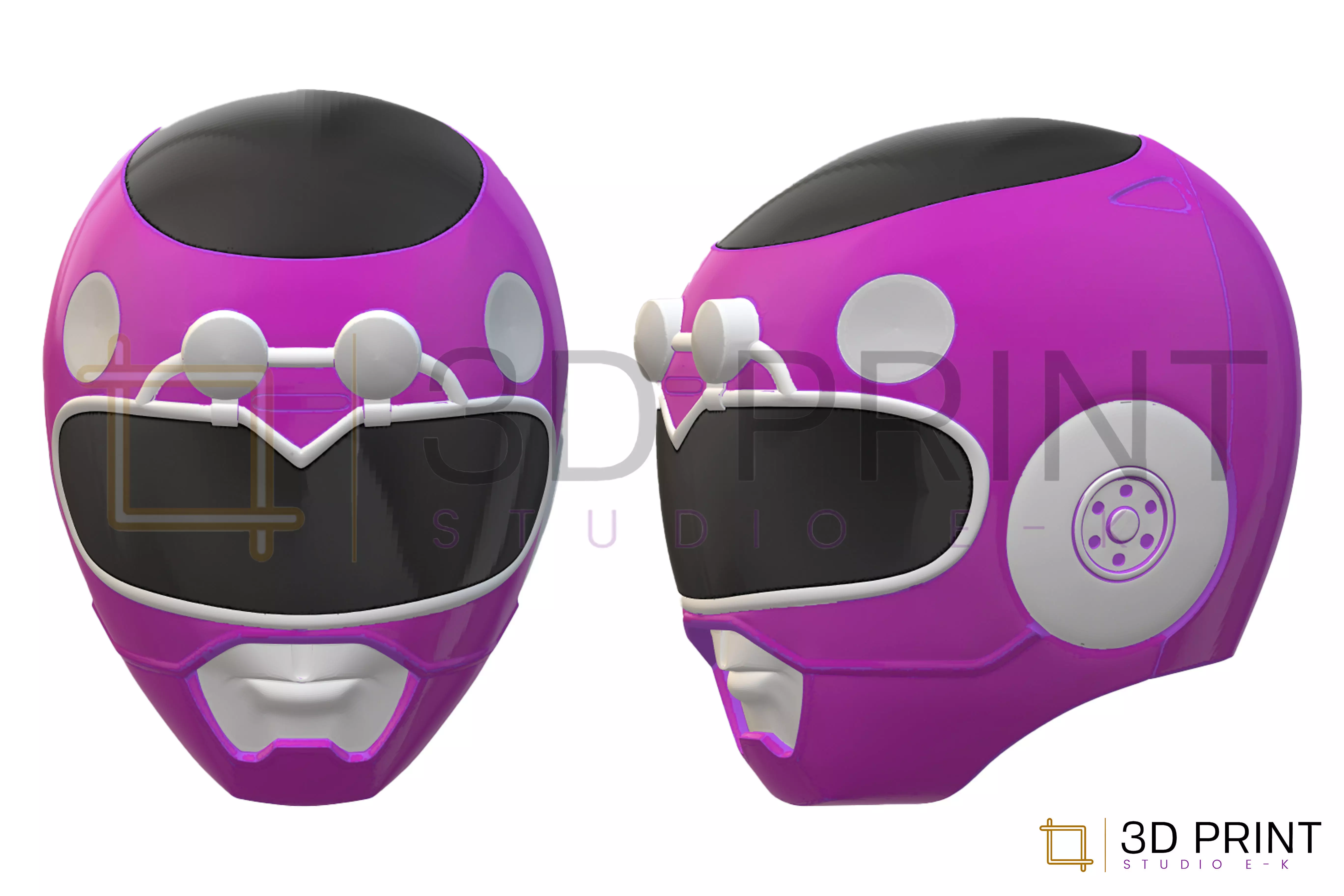 Power Rangers Turbo Pink Ranger helmet  3D print model_0