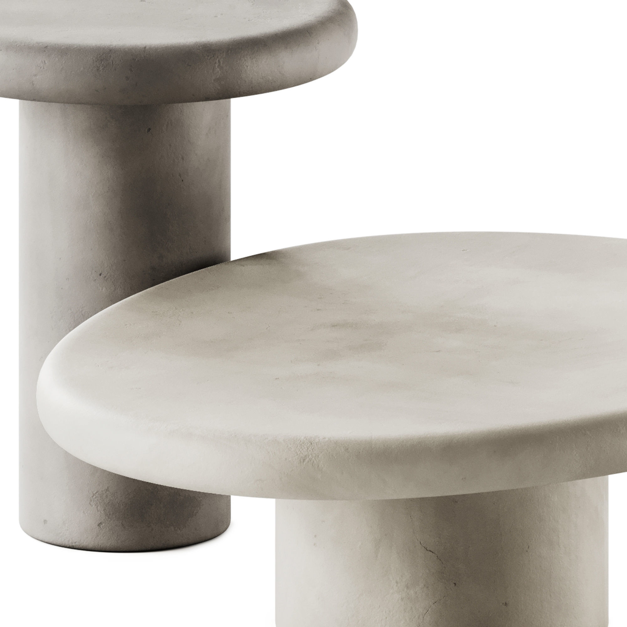 Richmond Interiors Bloomstone Coffee and Side Table 3D model_2