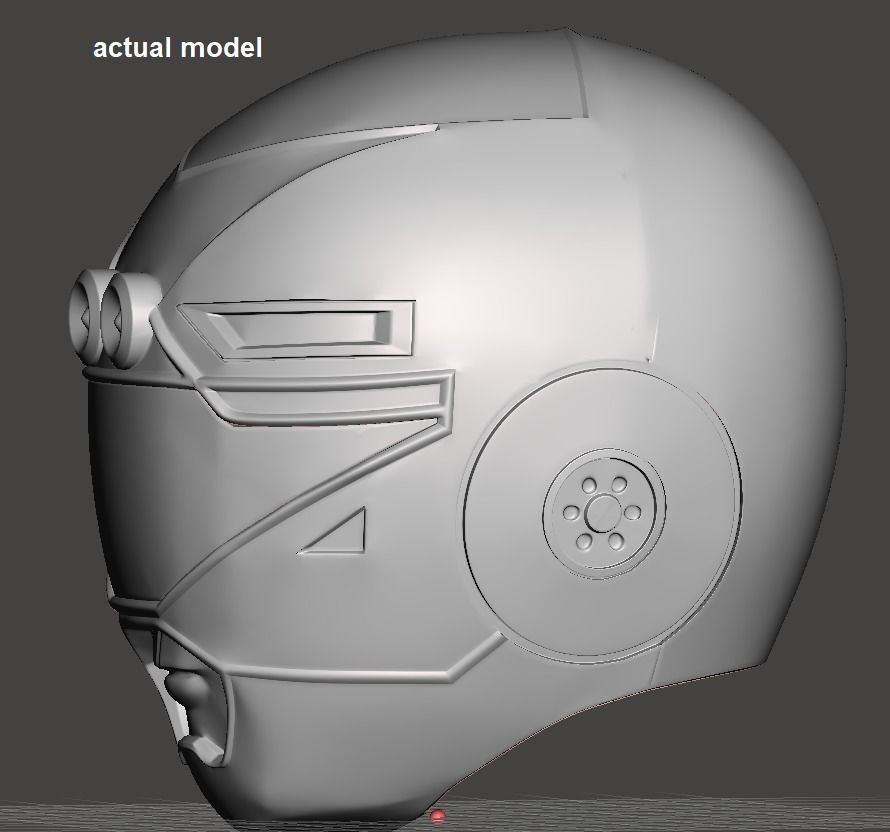 Power Rangers Turbo Yellow Ranger helmet 3D print model_7