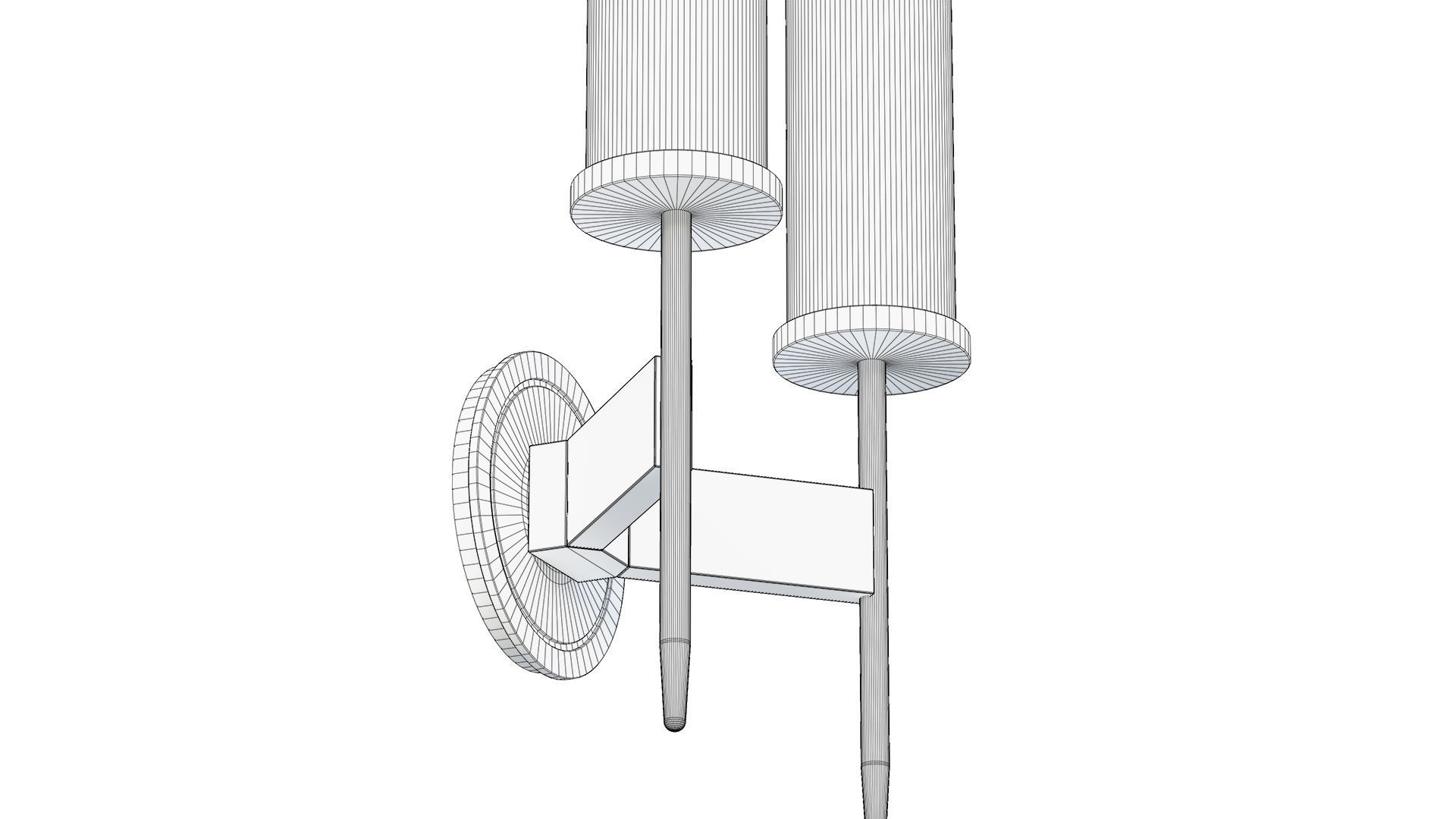 Allouette Double Sconce 3D model_12
