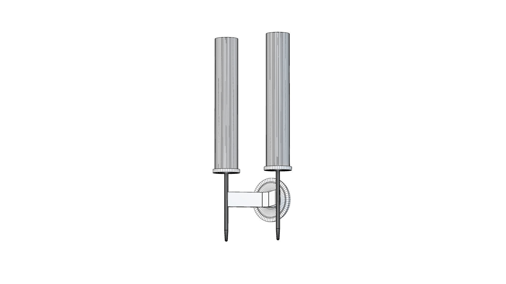 Allouette Double Sconce 3D model_9