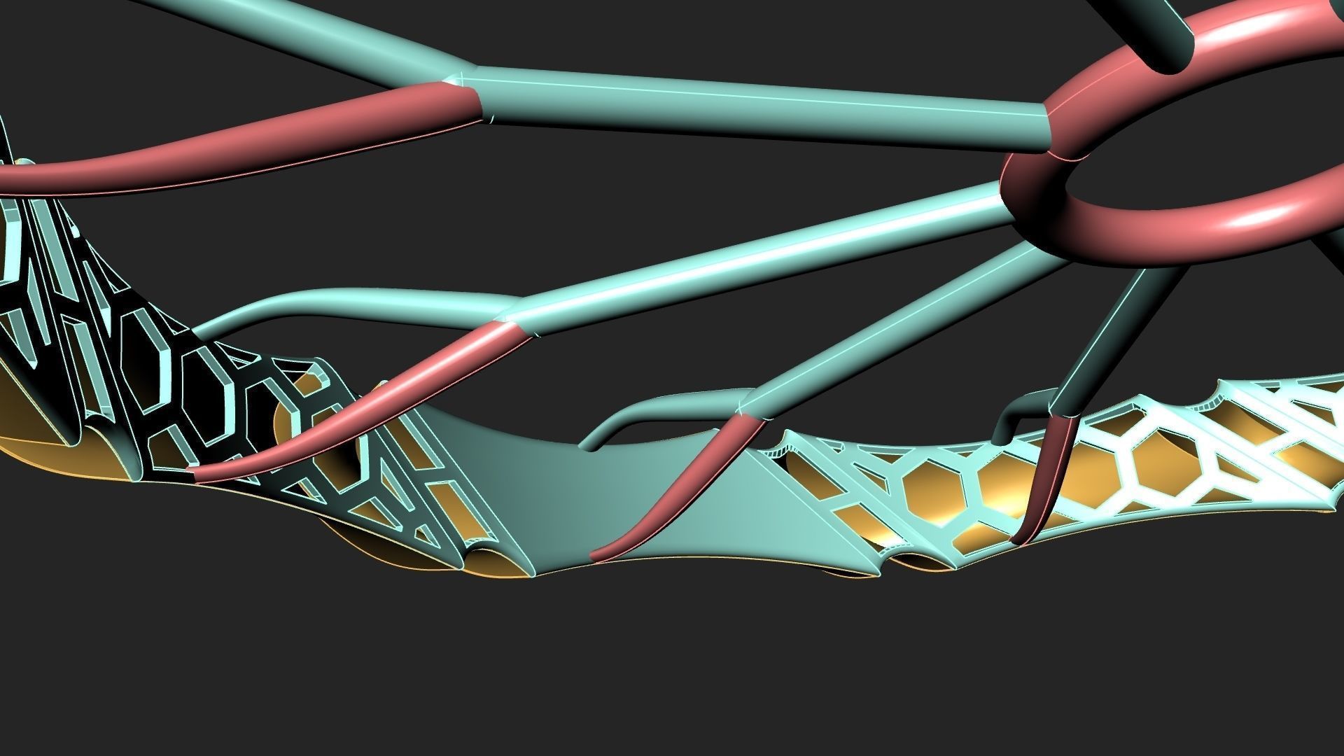 Fusion bracelet bangle 06 in 4 sizes 3D print model_7