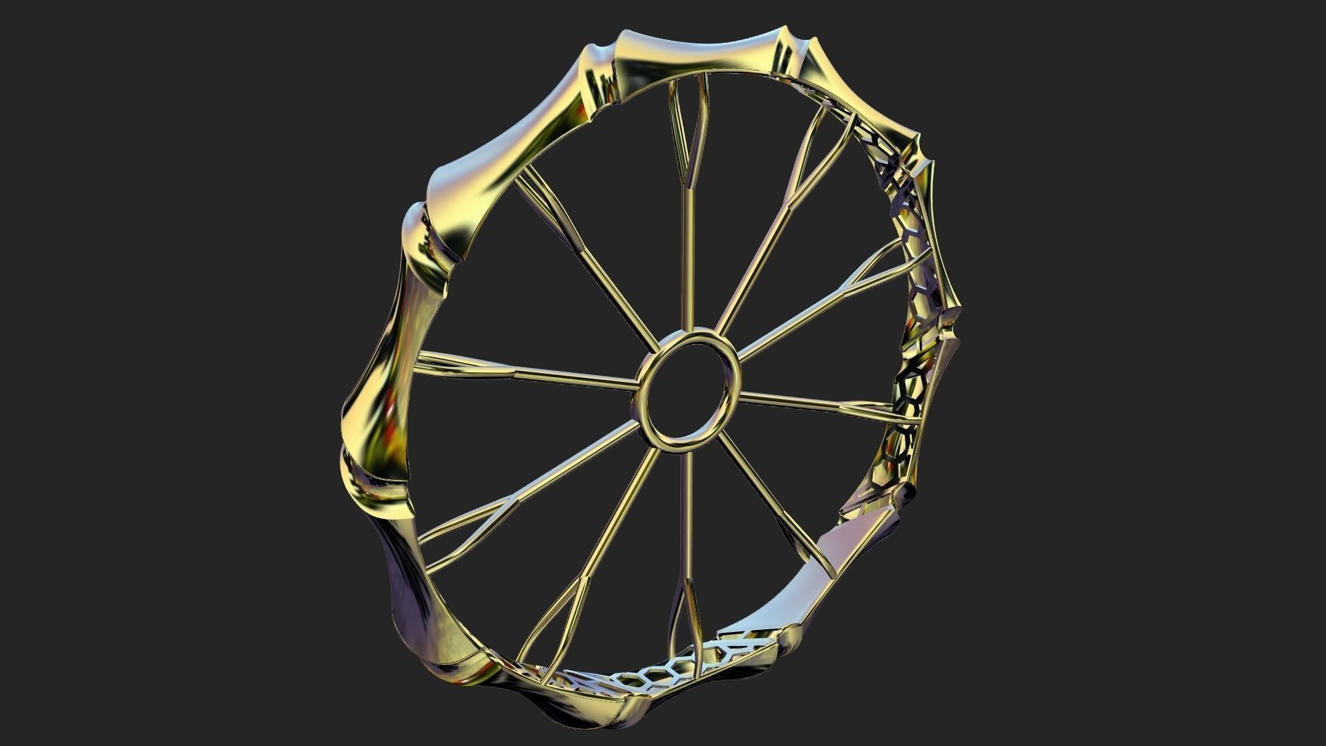 Fusion bracelet bangle 06 in 4 sizes 3D print model_8