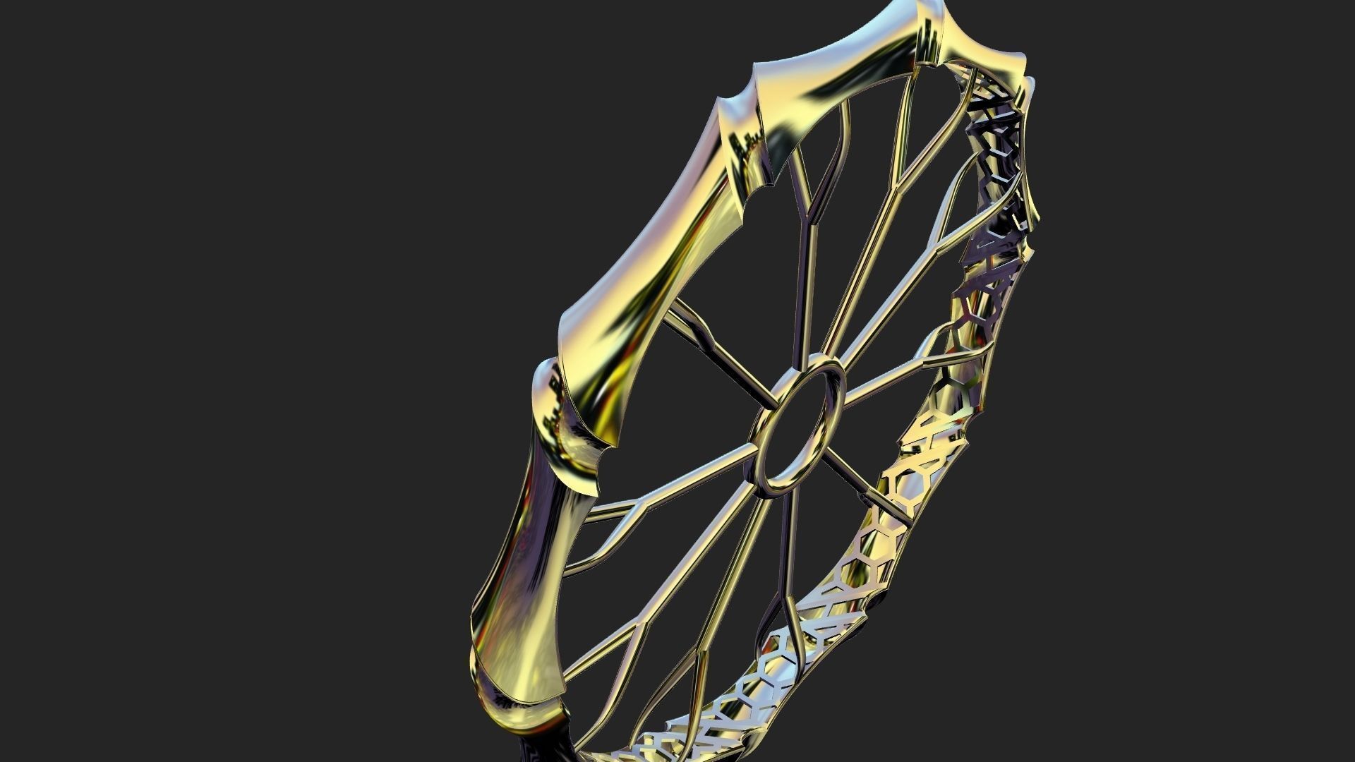 Fusion bracelet bangle 06 in 4 sizes 3D print model_12