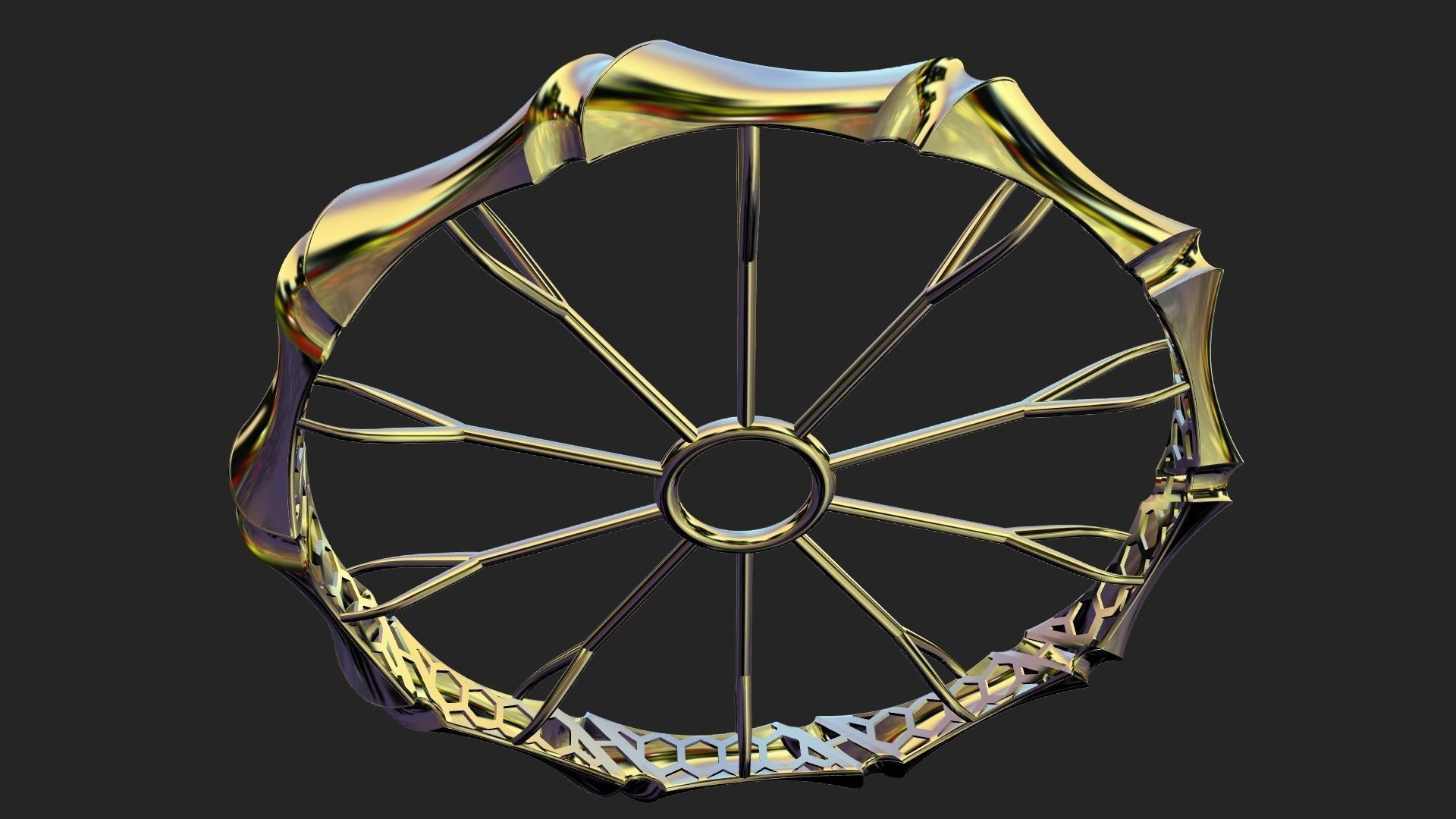 Fusion bracelet bangle 06 in 4 sizes 3D print model_4