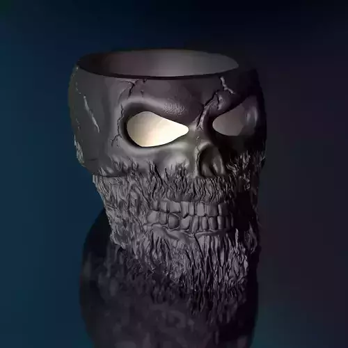 Beard - Skull-hollow 3D Print Model