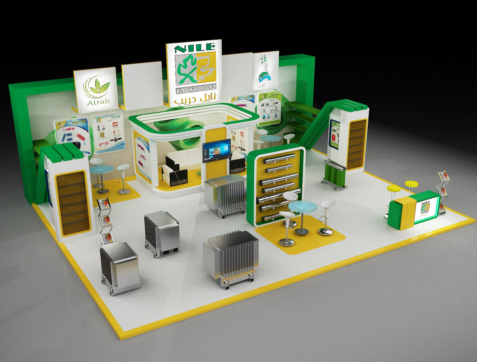 Booth Exhibition Stand a297 3D model_16