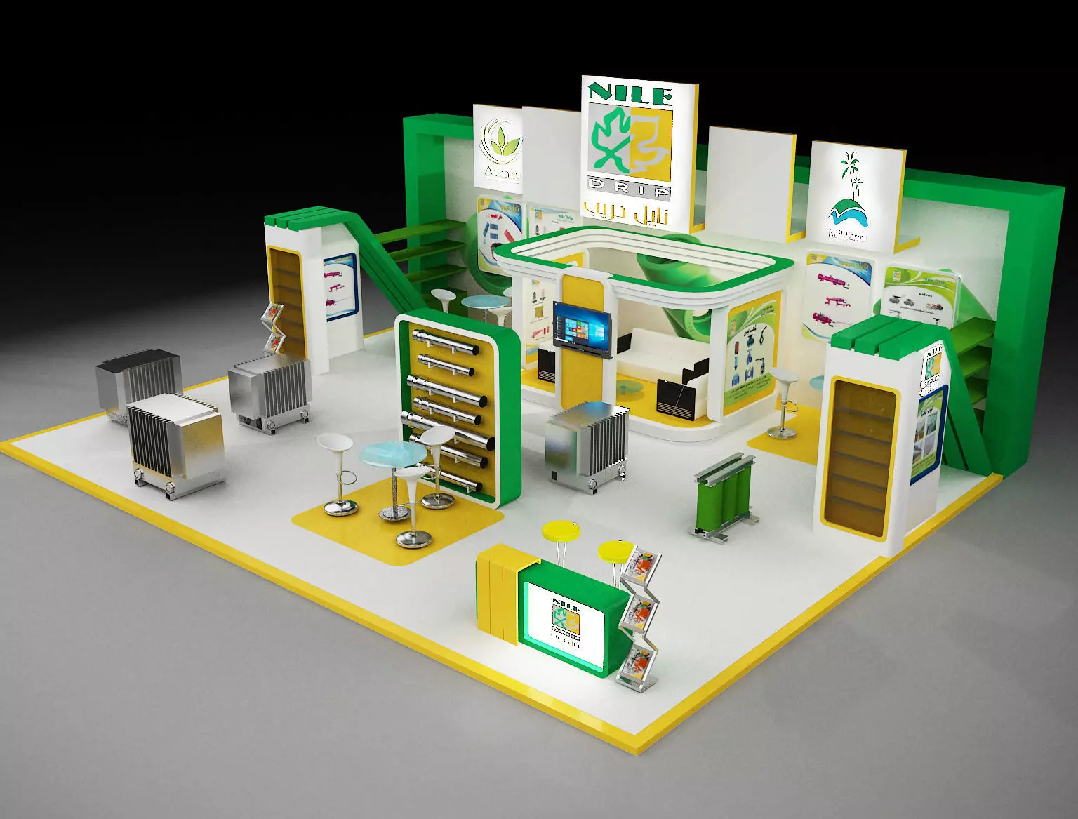 Booth Exhibition Stand a297 3D model_0