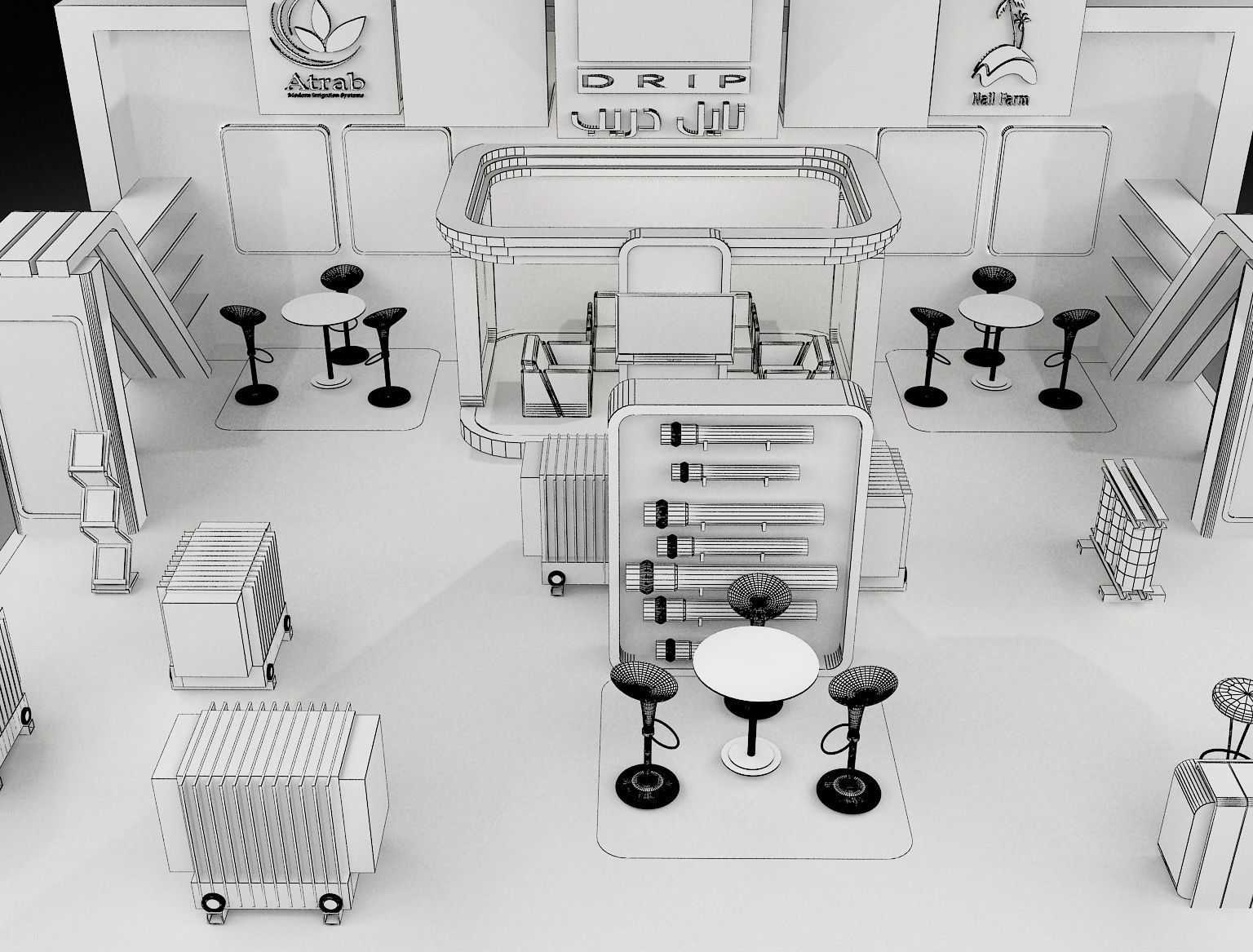 Booth Exhibition Stand a297 3D model_15