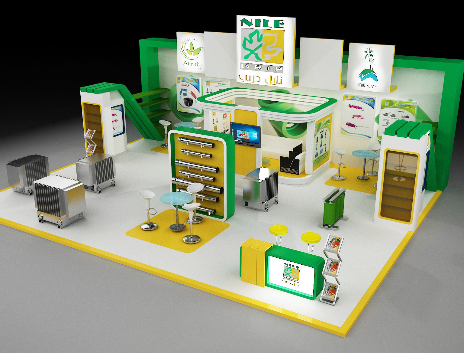 Booth Exhibition Stand a297 3D model_12