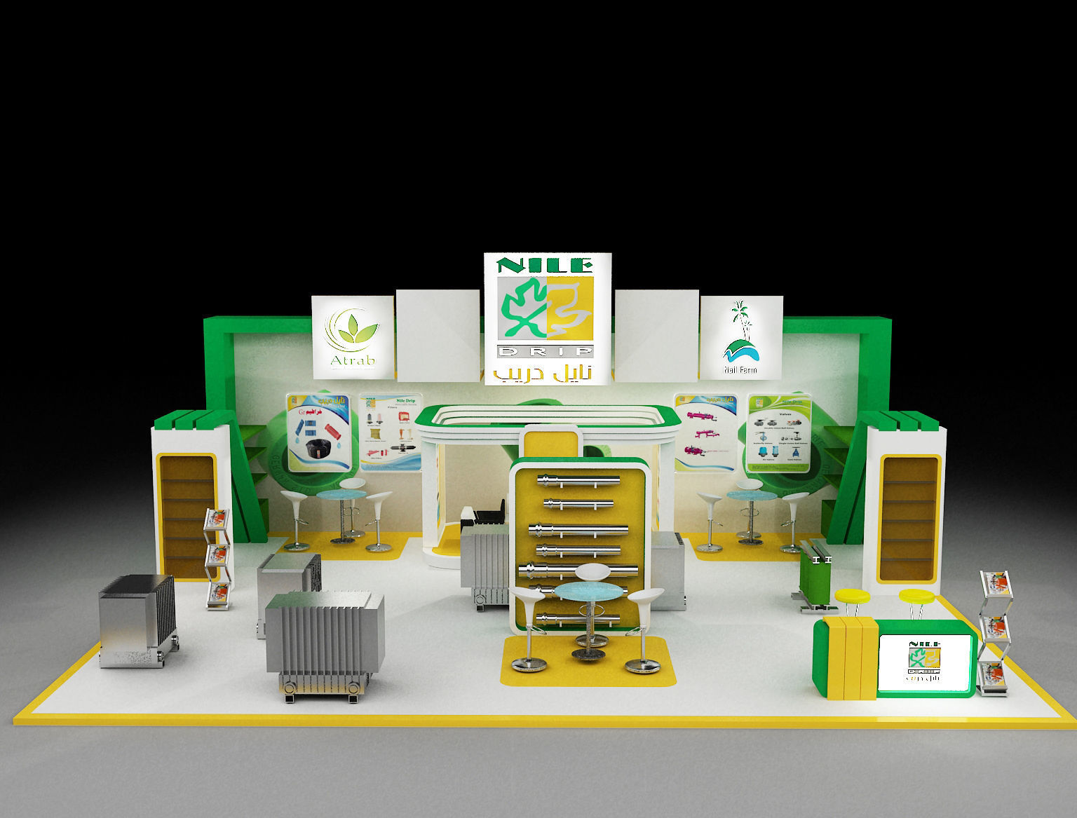 Booth Exhibition Stand a297 3D model_2