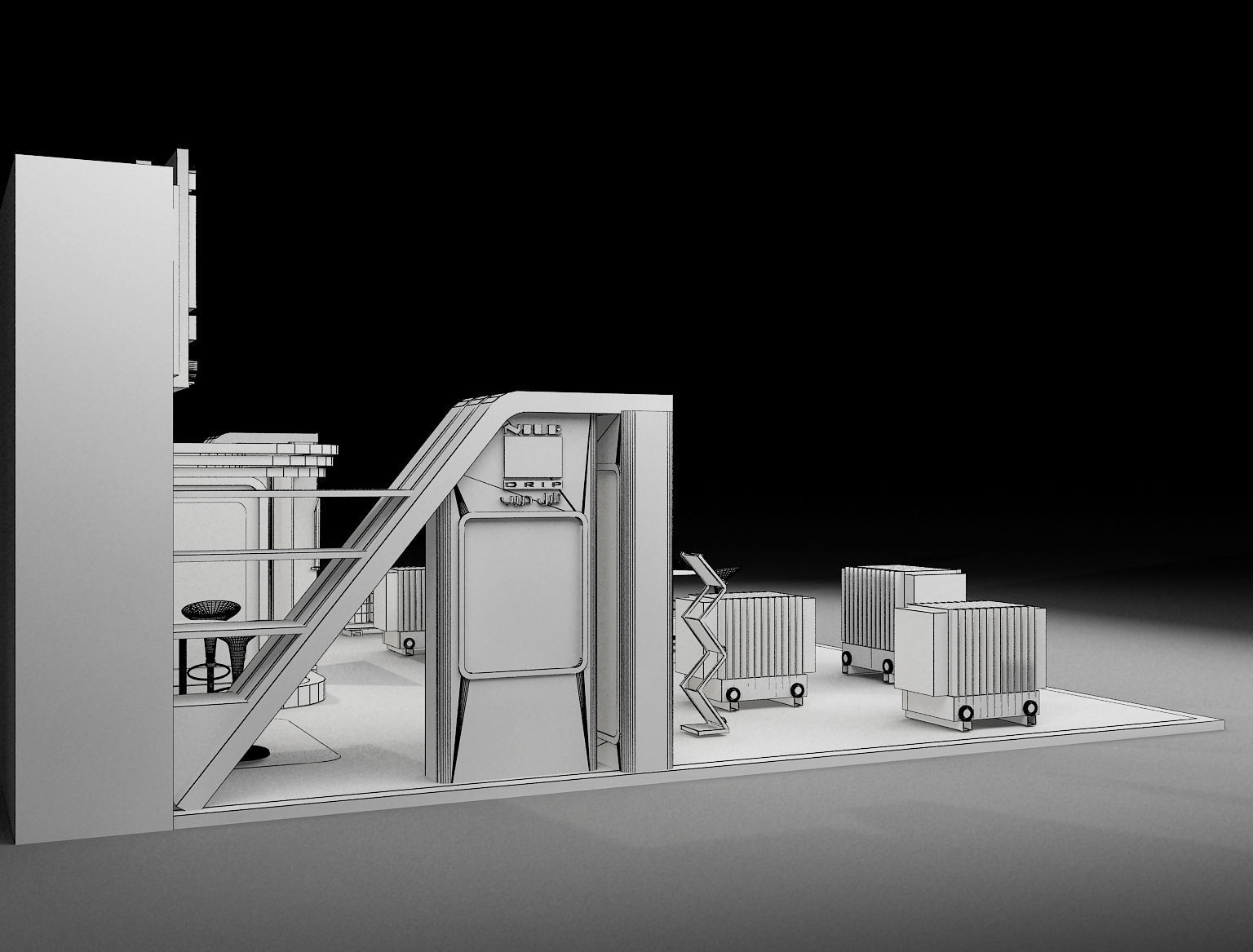 Booth Exhibition Stand a297 3D model_9