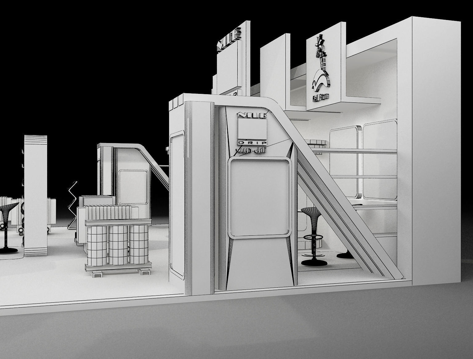 Booth Exhibition Stand a297 3D model_11