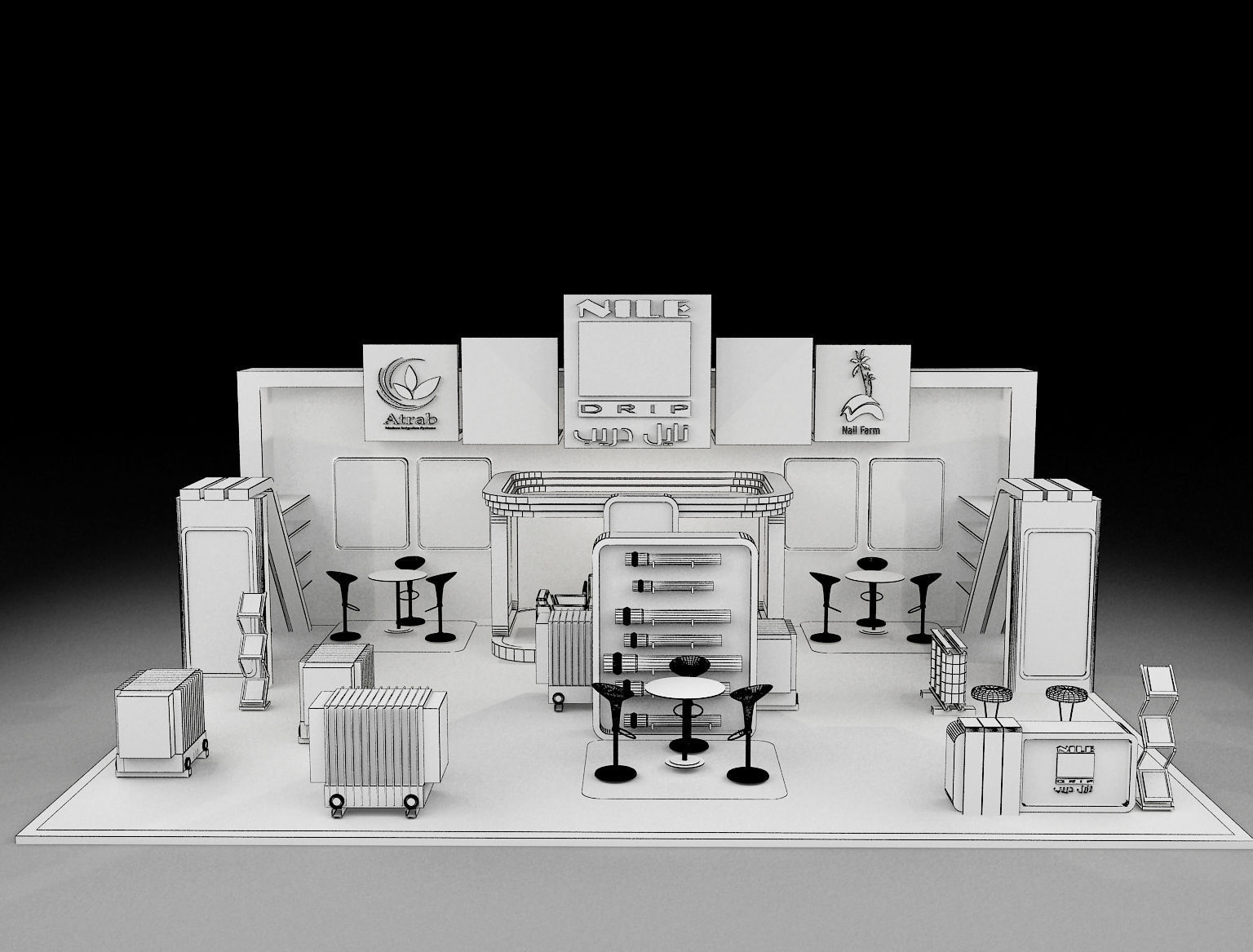 Booth Exhibition Stand a297 3D model_3