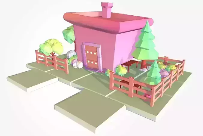 Low-Poly Toon House