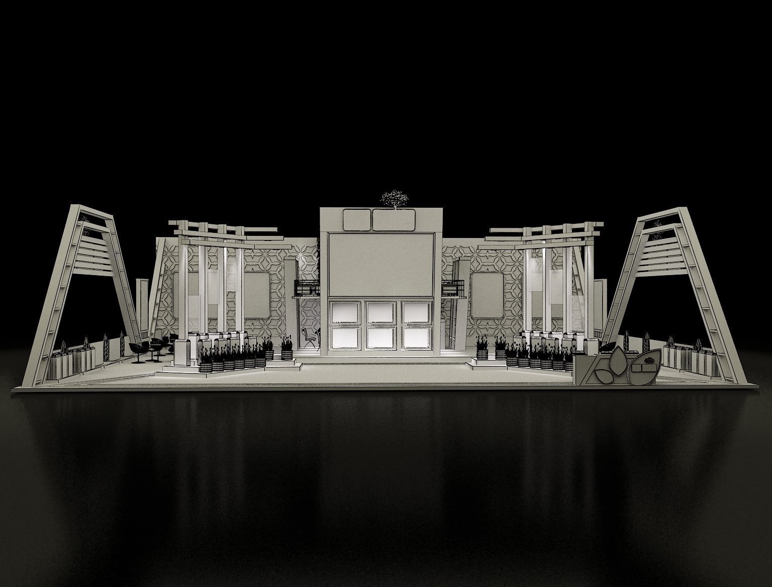 Booth Exhibition Stand a296 3D model_22