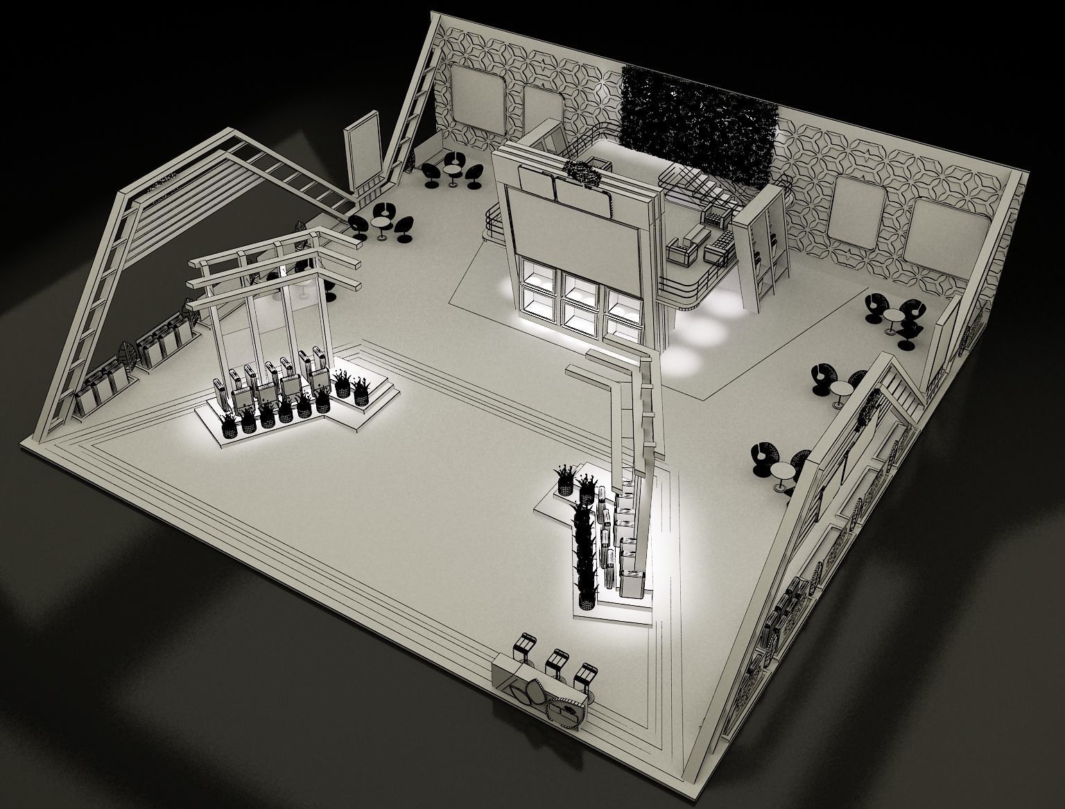 Booth Exhibition Stand a296 3D model_24