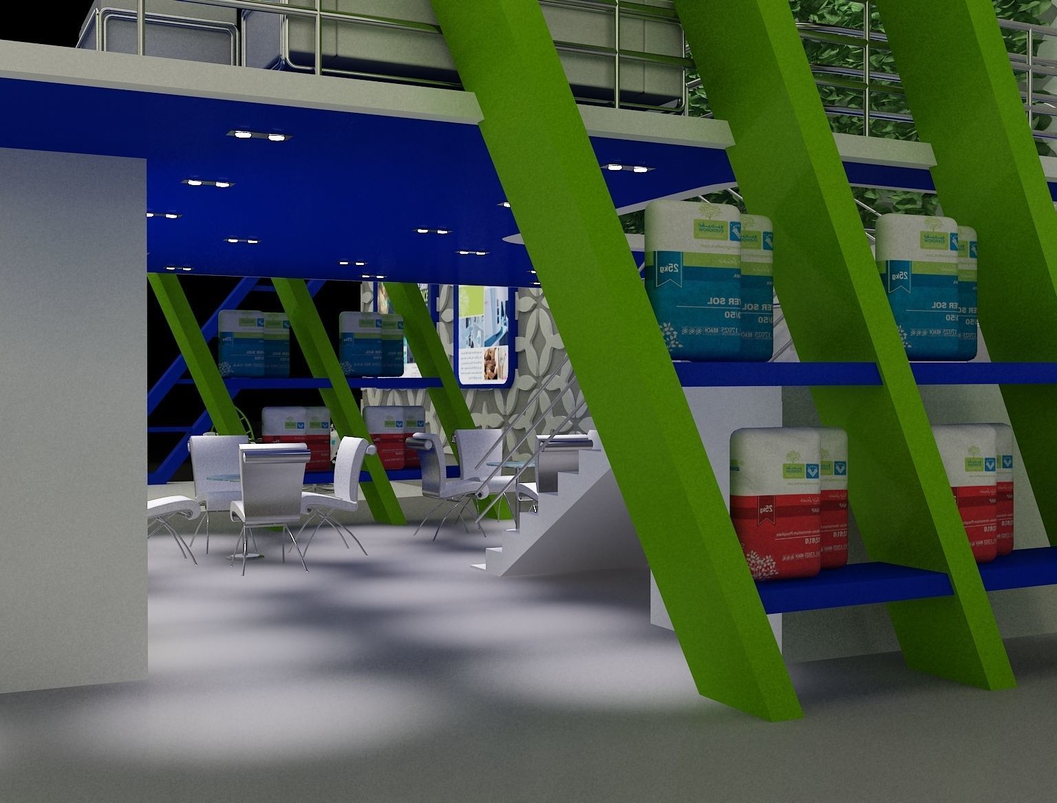 Booth Exhibition Stand a296 3D model_19