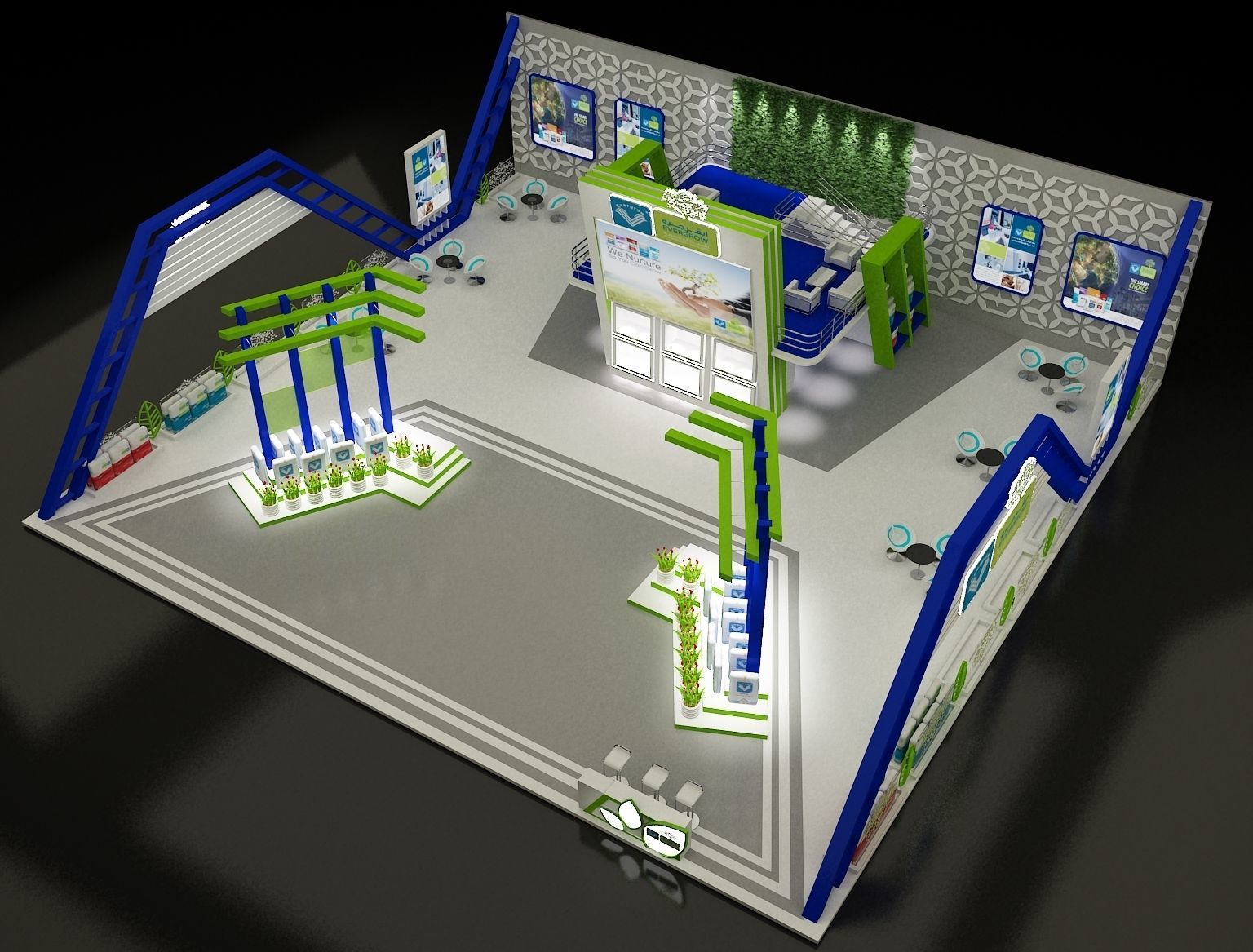 Booth Exhibition Stand a296 3D model_23