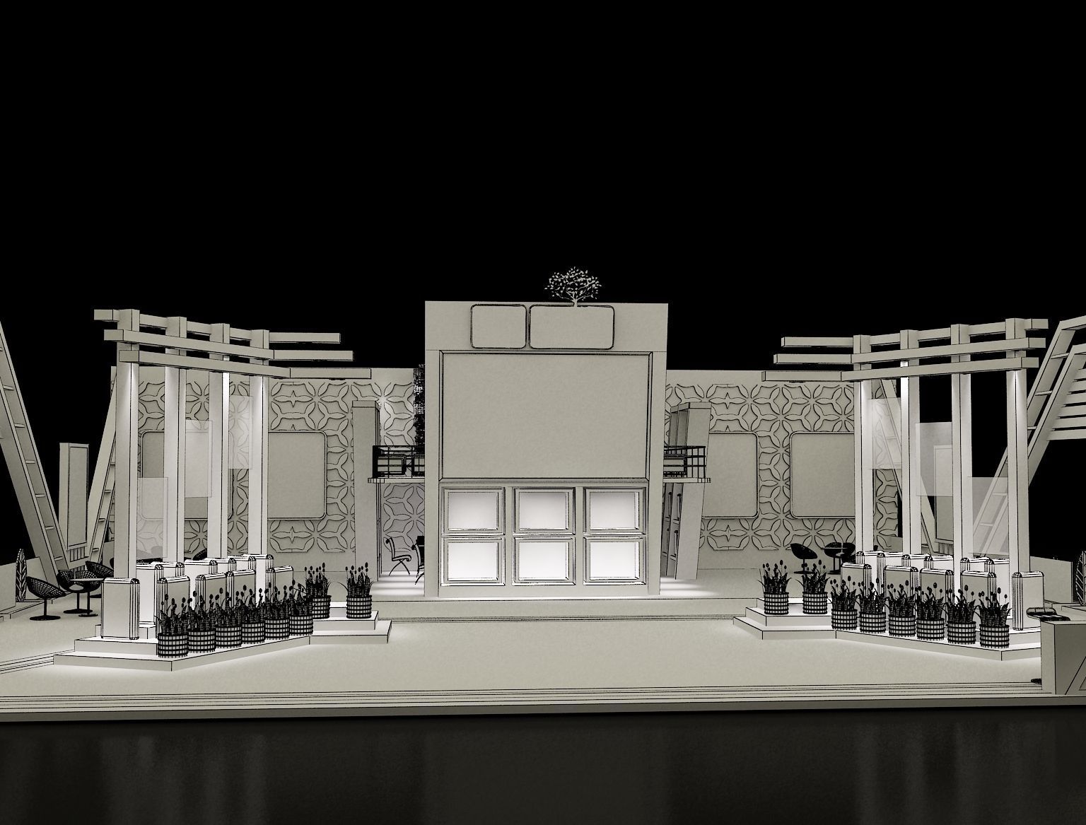 Booth Exhibition Stand a296 3D model_32