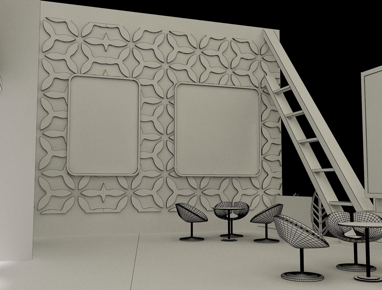 Booth Exhibition Stand a296 3D model_10