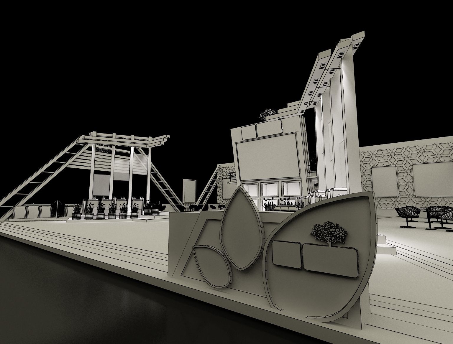 Booth Exhibition Stand a296 3D model_6