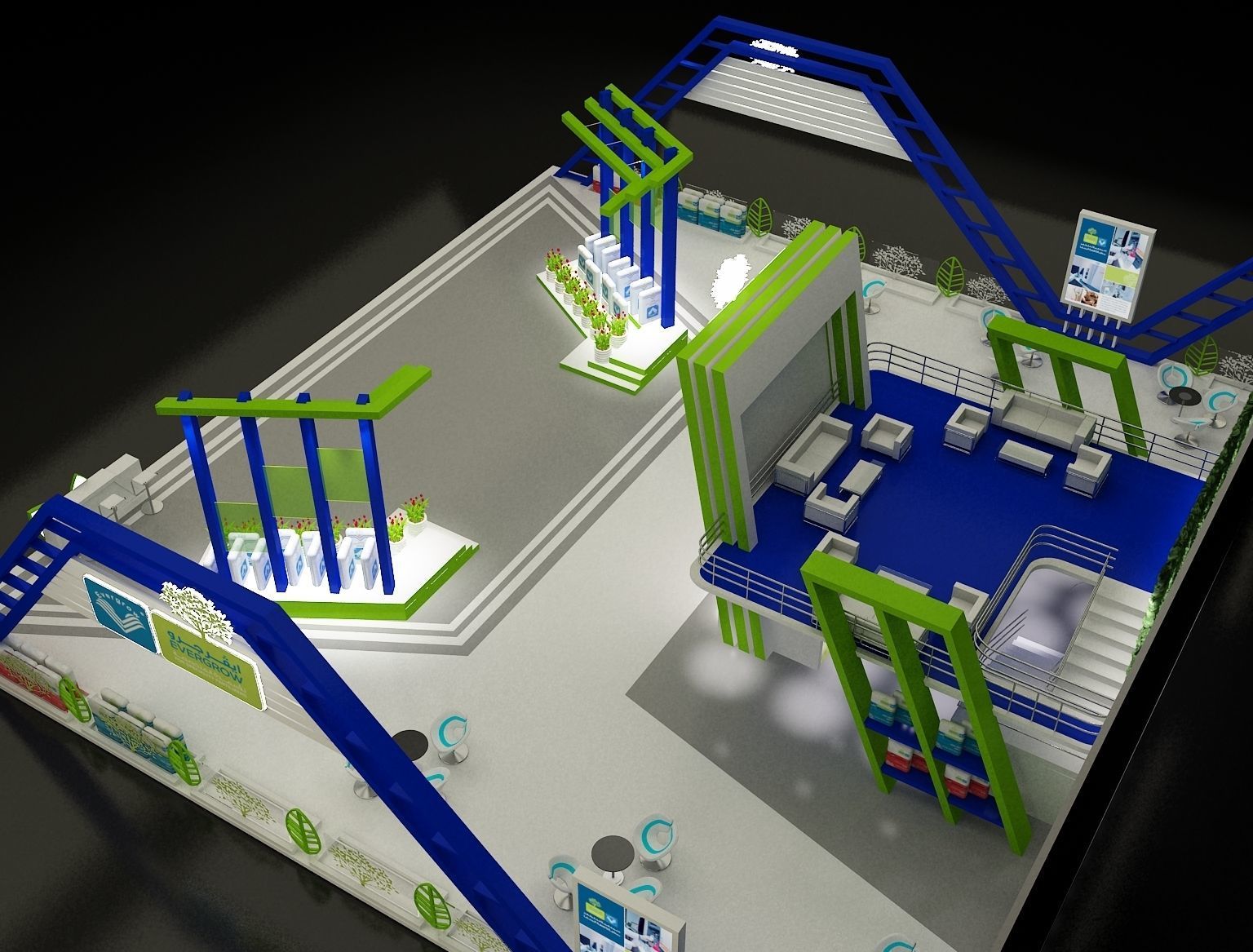 Booth Exhibition Stand a296 3D model_17