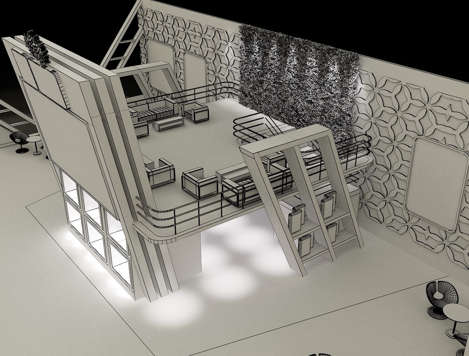Booth Exhibition Stand a296 3D model_8