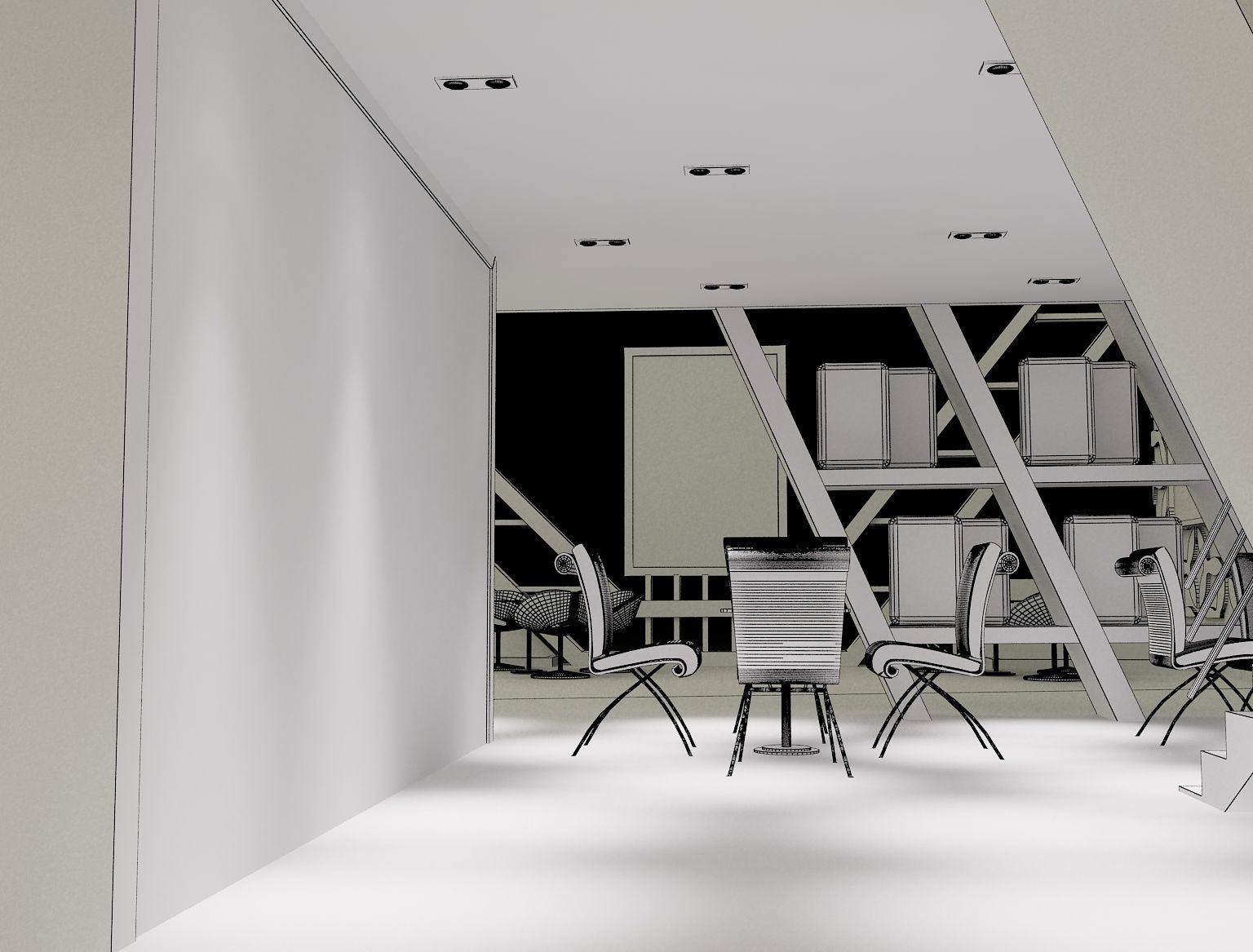 Booth Exhibition Stand a296 3D model_36