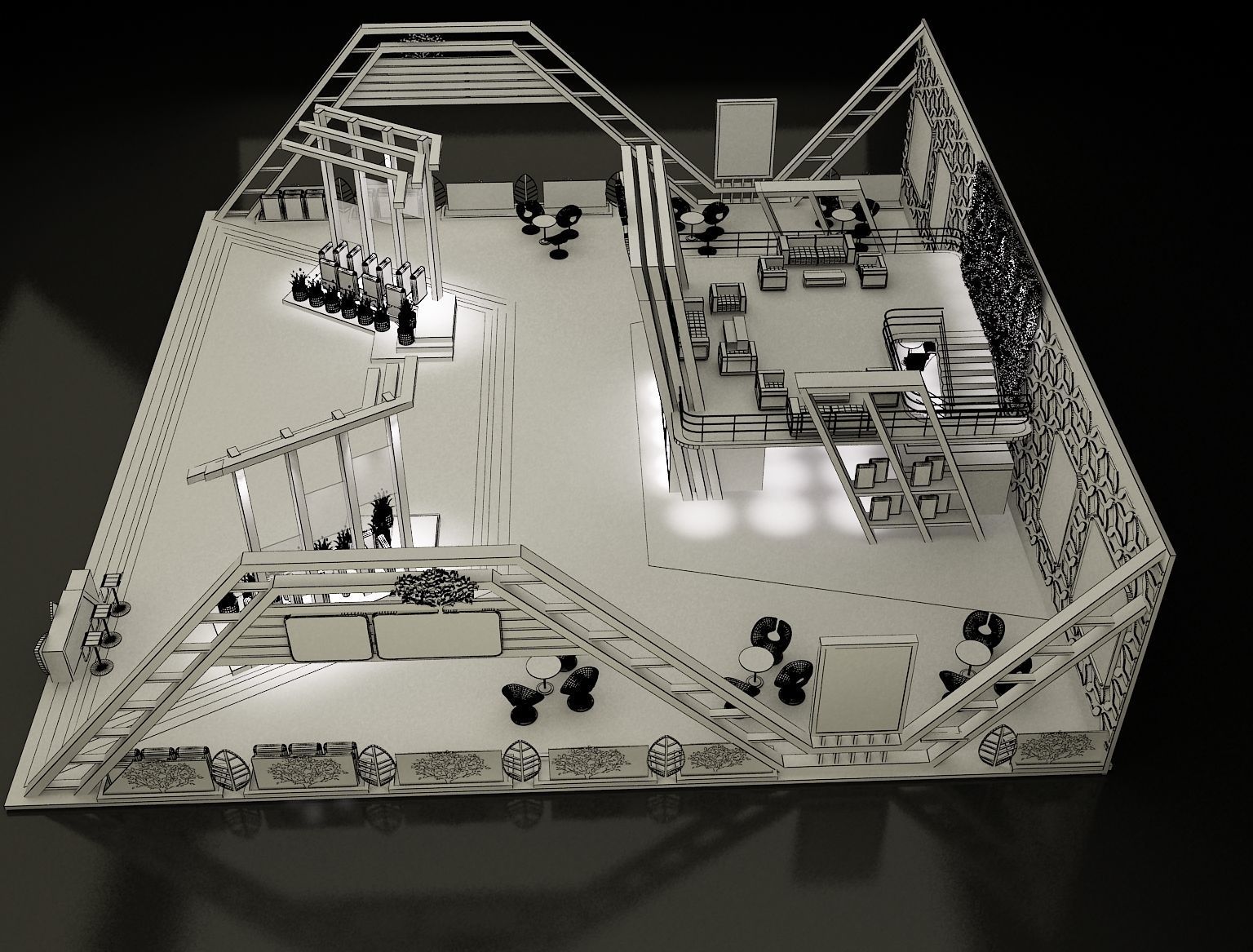 Booth Exhibition Stand a296 3D model_28