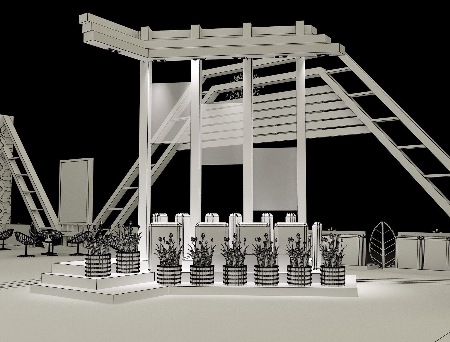 Booth Exhibition Stand a296 3D model_34