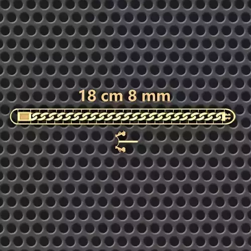 8 MM 18 CM  CUBAN LINK CHAIN FOR BRACELET OR NECKLACE 