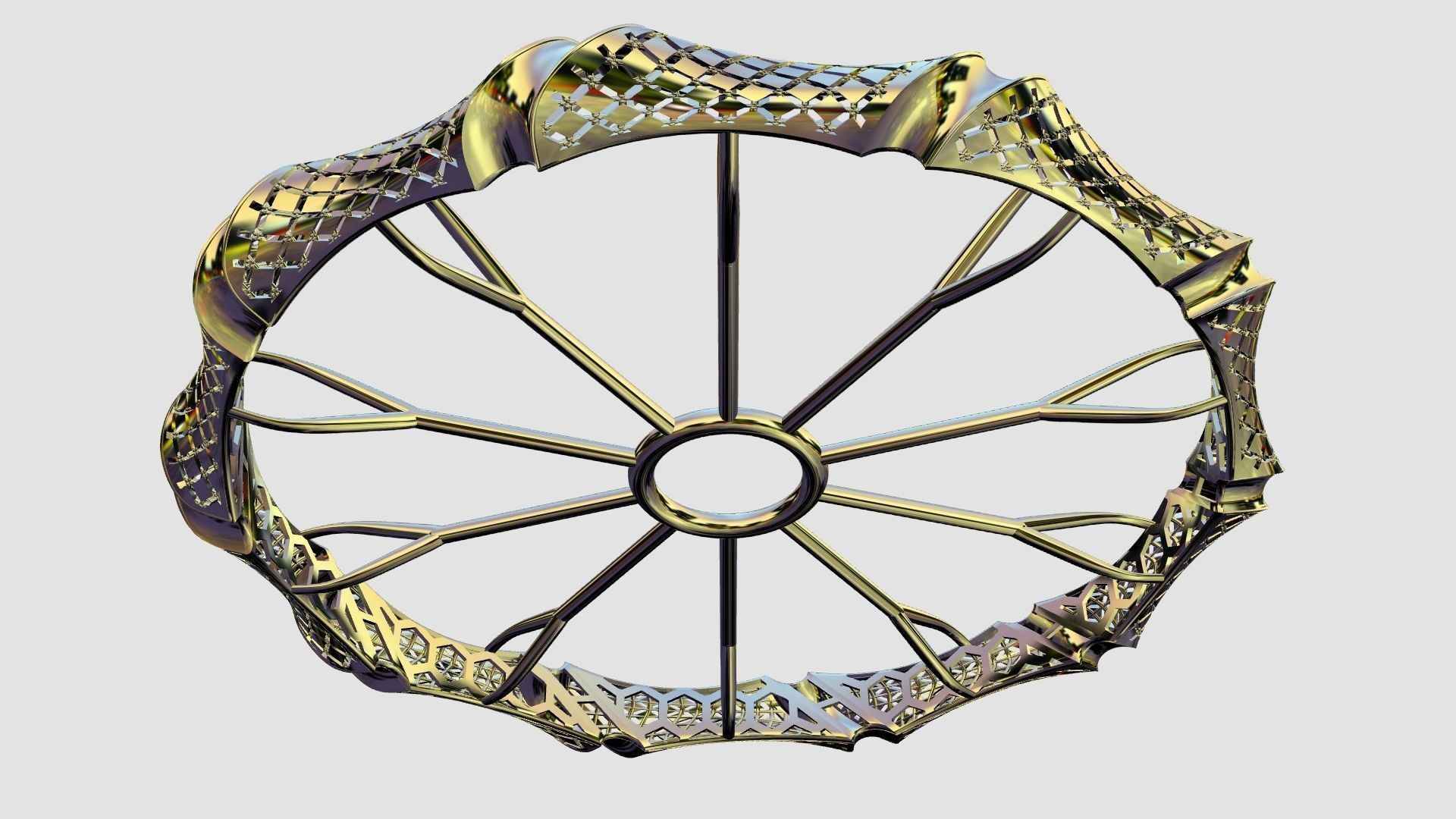 Fusion bracelet bangle 07 in 4 sizes 3D print model_1