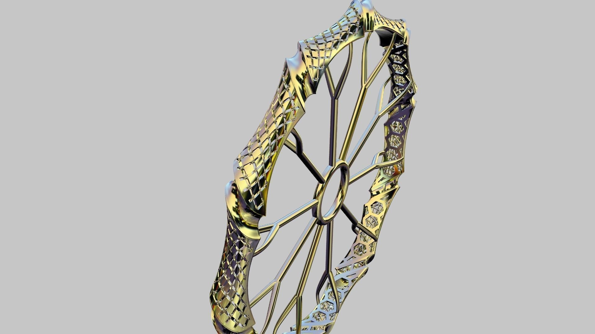 Fusion bracelet bangle 07 in 4 sizes 3D print model_7