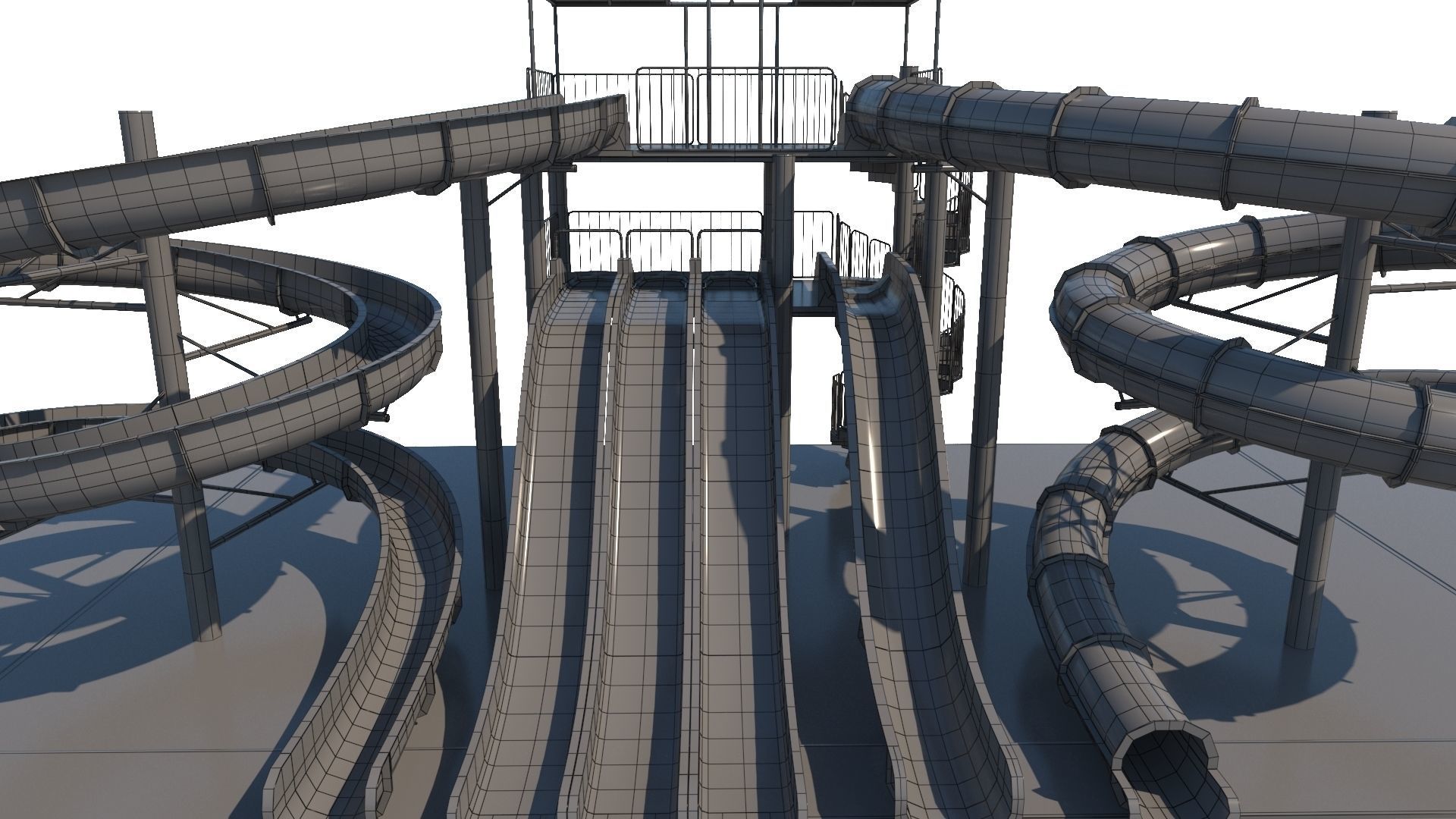 Water Slide Low-poly 3D model_22