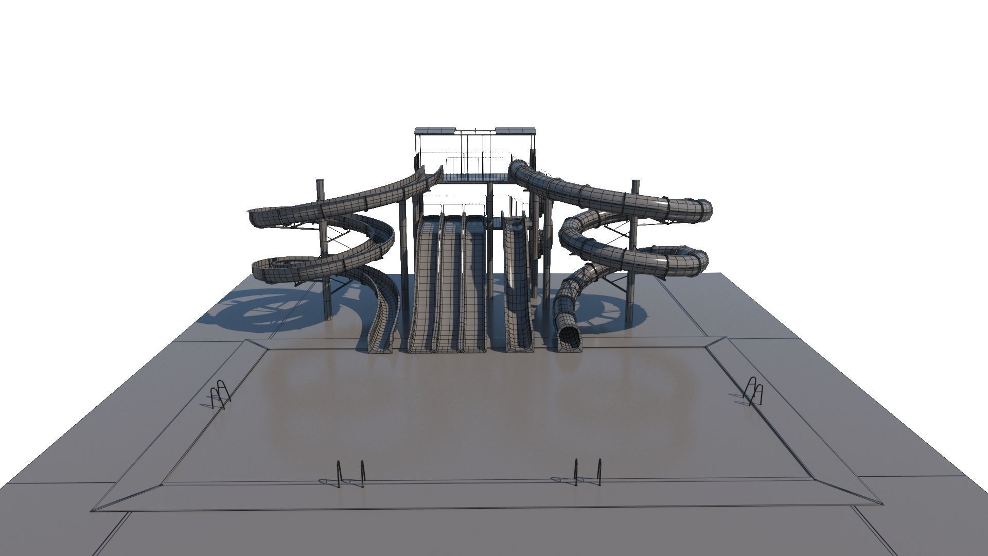 Water Slide Low-poly 3D model_21