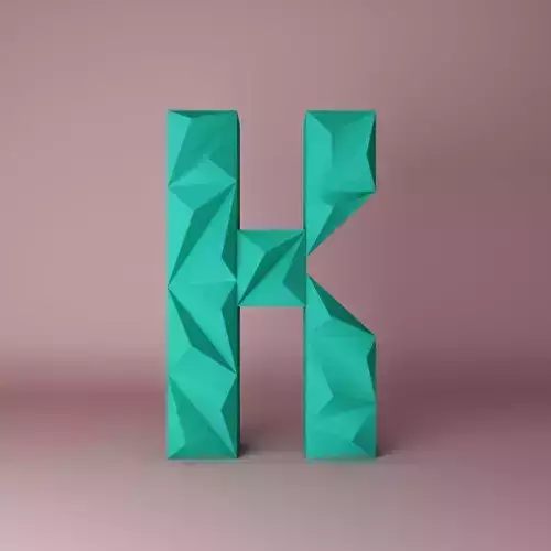 3D letter Low poly origami geometric Low-poly 3D model