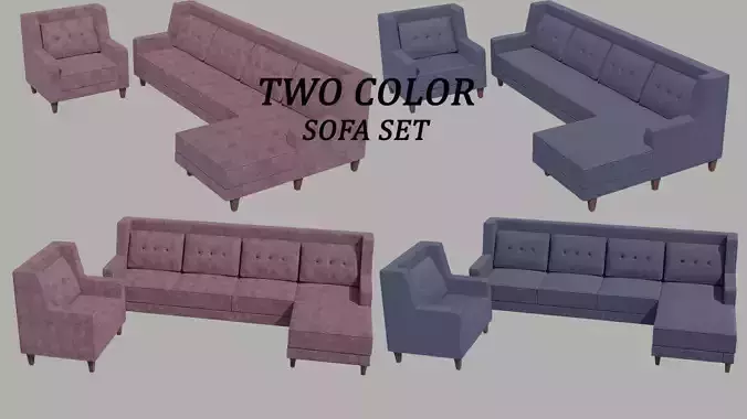 Two Color Sofa Set