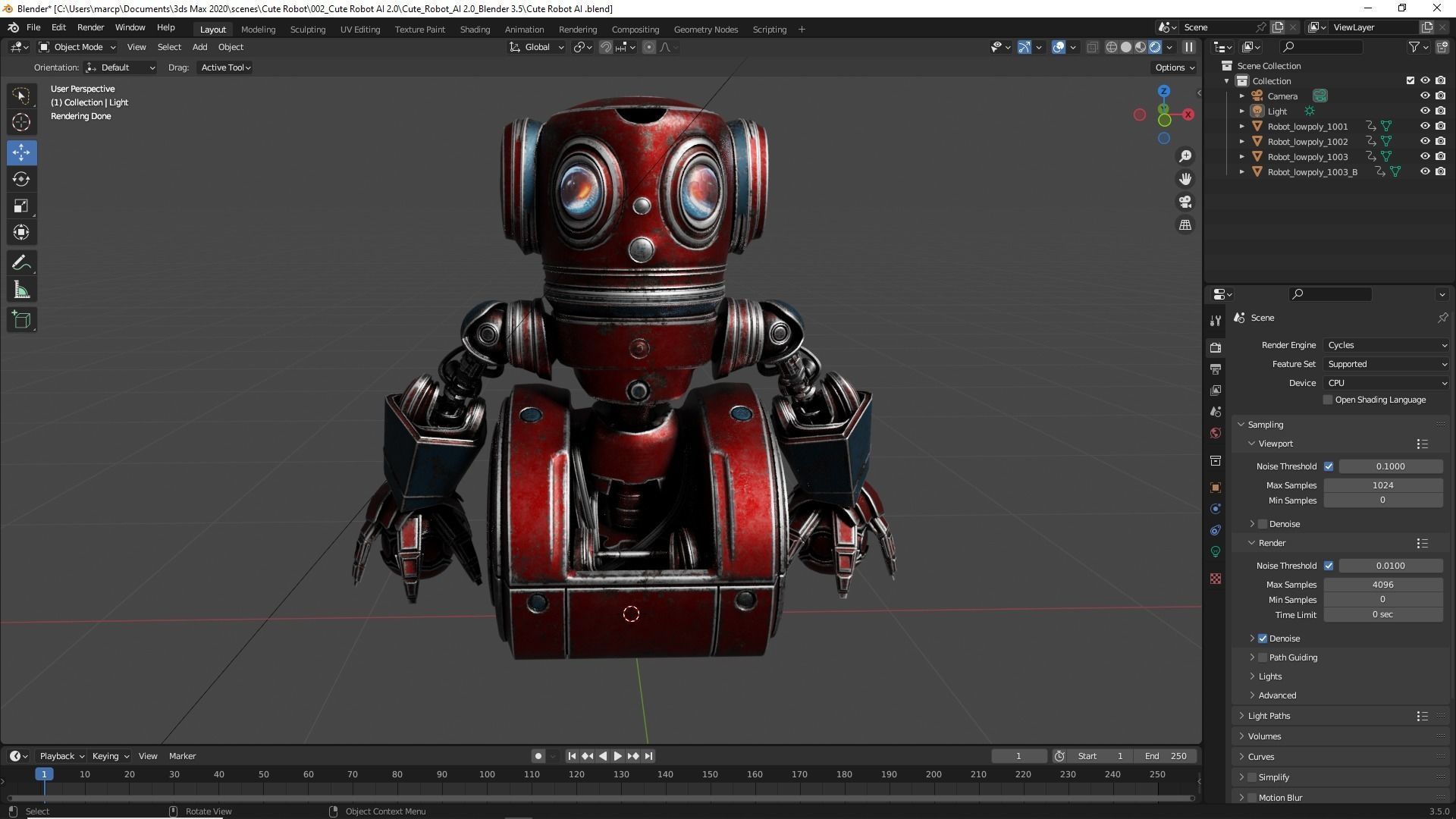 Cute Robot 2 3D model_33