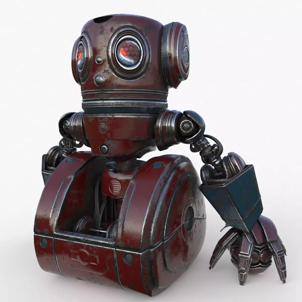 Cute Robot 2 3D model_0