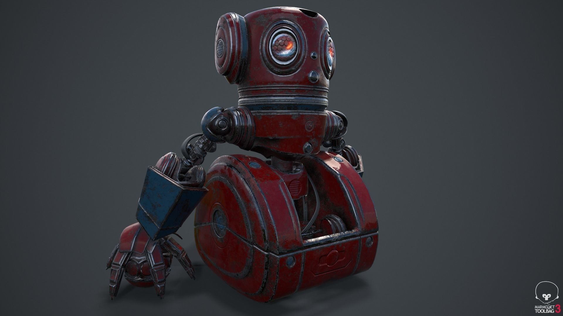 Cute Robot 2 3D model_37
