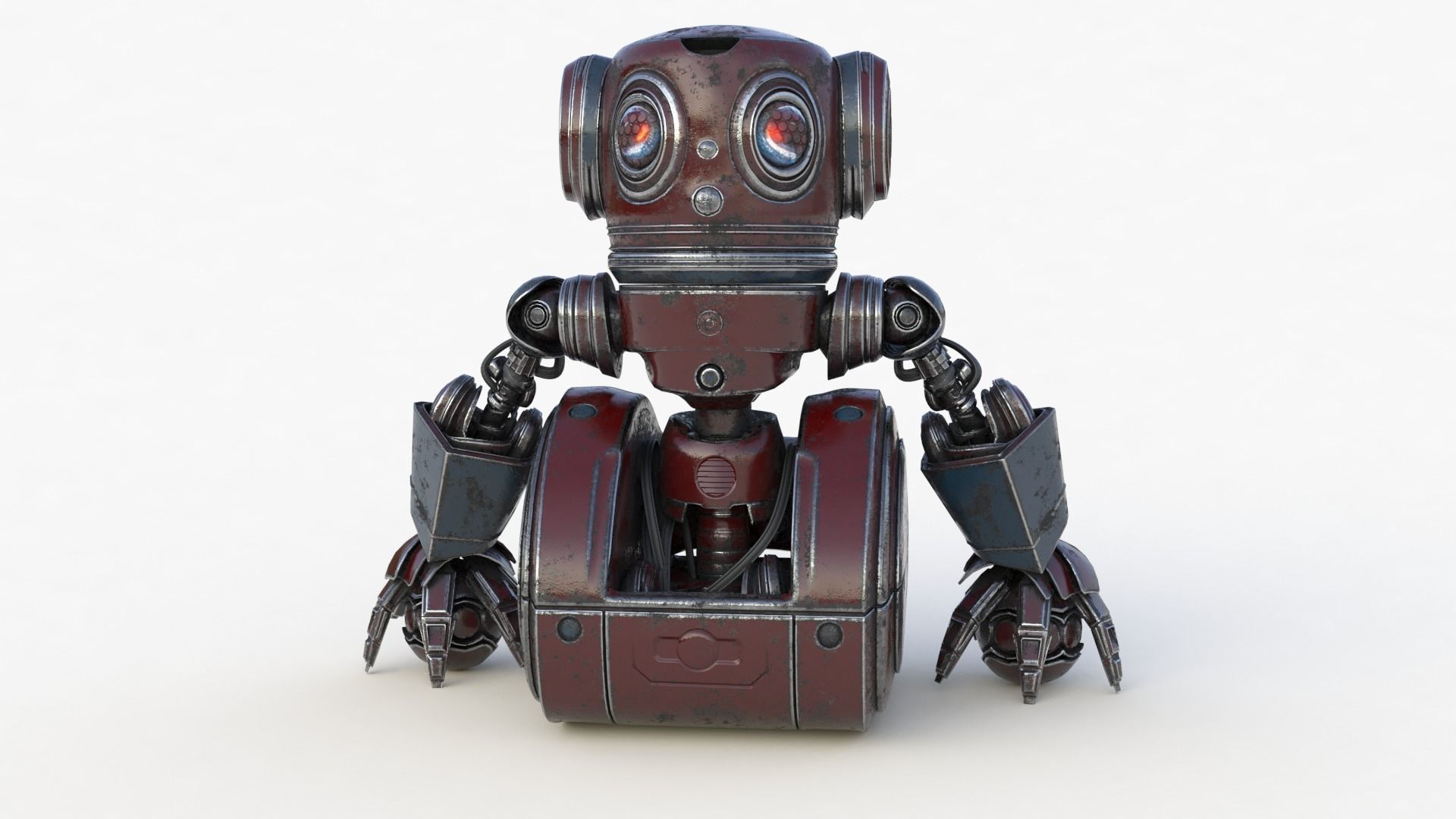 Cute Robot 2 3D model_46