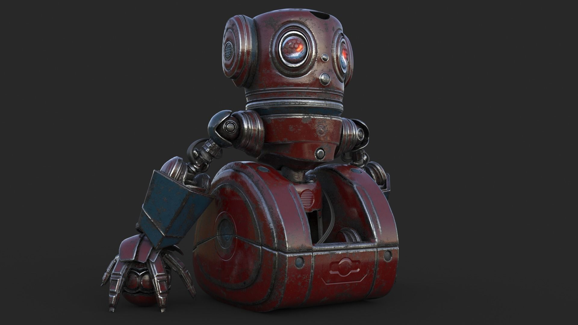 Cute Robot 2 3D model_9