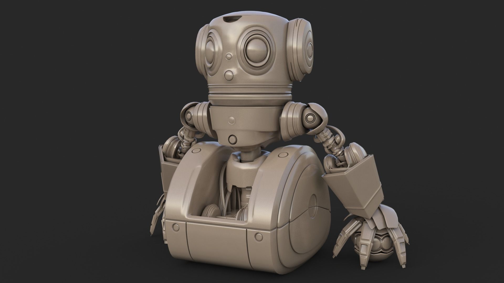 Cute Robot 2 3D model_30
