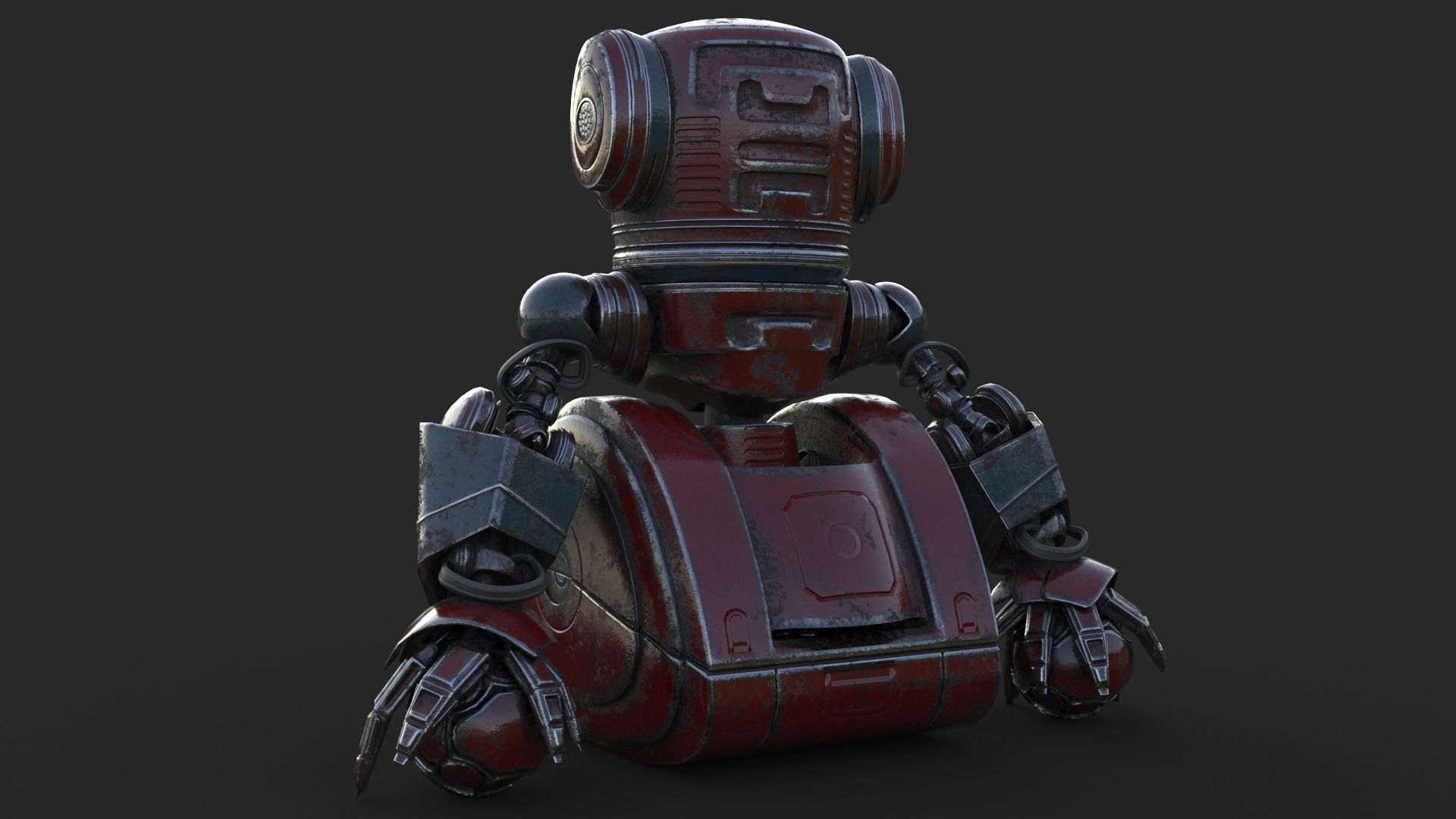 Cute Robot 2 3D model_6