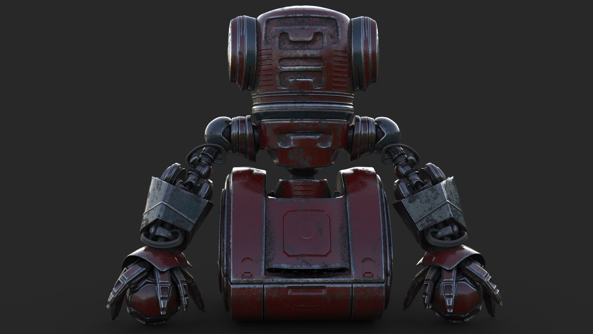 Cute Robot 2 3D model_7